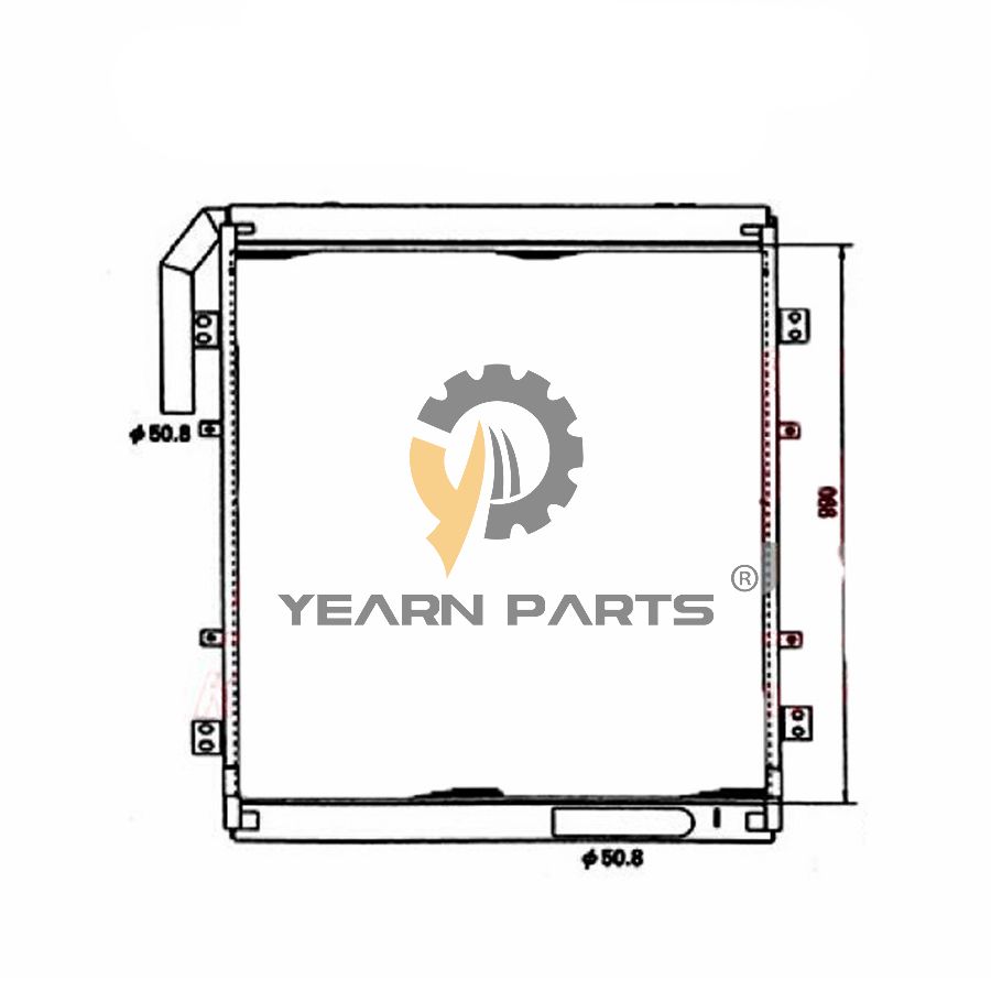 Hydraulic Oil Cooler 2452U432S2 for Kobelco Excavator SK300-2 SK300-3 SK300-4 SK300LC-2 SK300LC-3 SK300LC-4