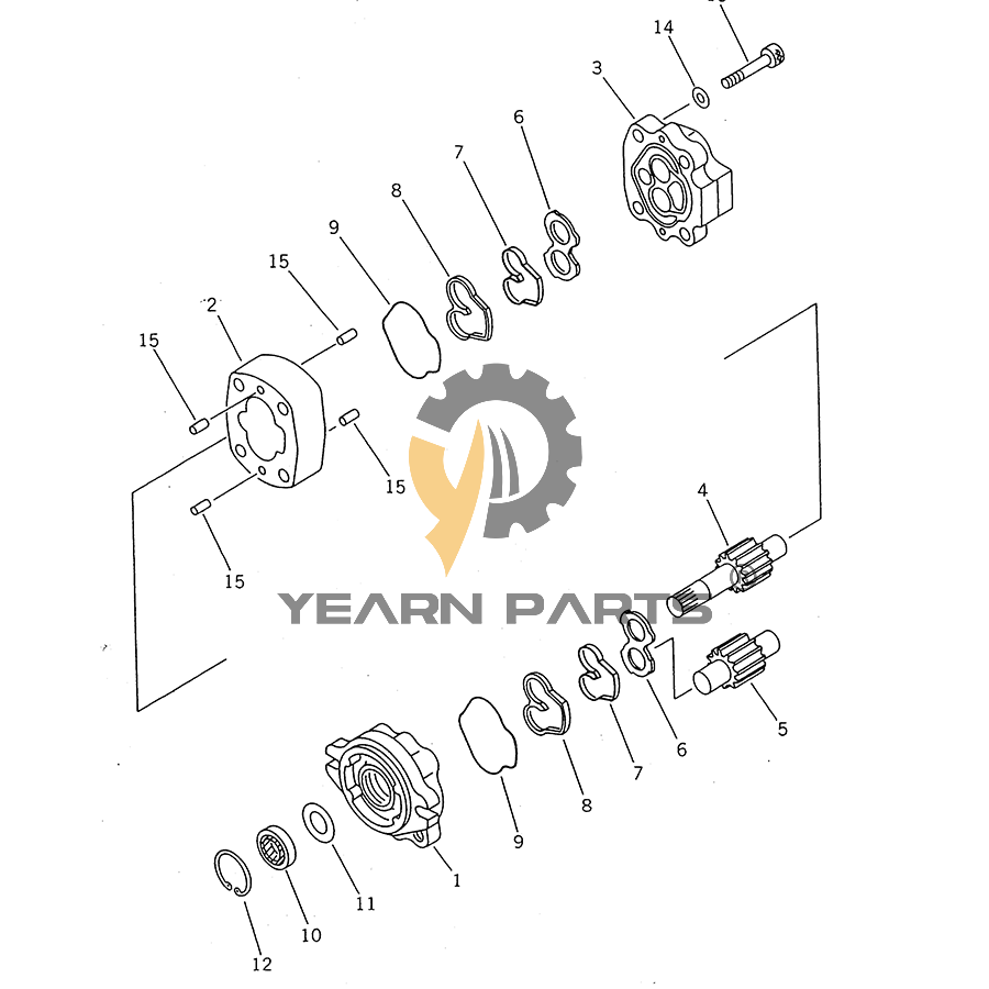 Hydraulic Pump 705-40-01010 7054001010 for Komatsu Wheel Loader WA30-3
