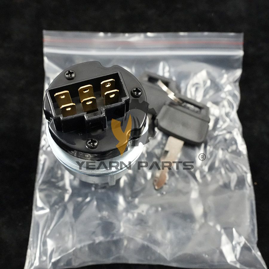 Ignition Switch with 2 Keys YN50S00002F1 YN50S00026F1 for Kobelco Excavator 140SR 200-8 70SR 70SR-1E ED150 ED150-1E ED150-2 ED160 ED180 ED190LC ED190LC-6E ED195-8
