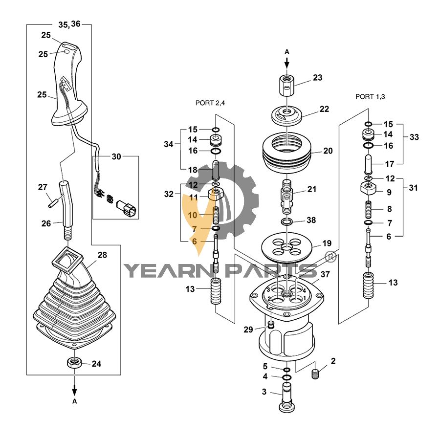 RH Joystick Valve 7276043 7006768 for Bobcat Excavator E60