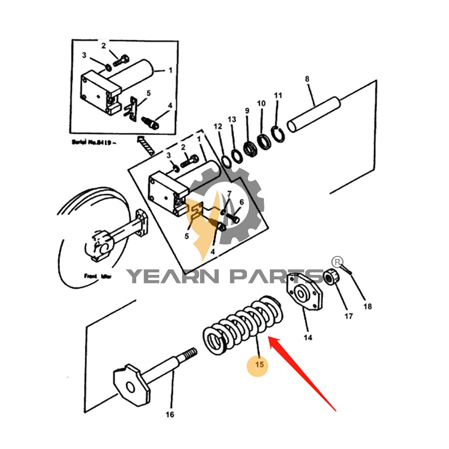 Spring 6638557 for Bobcat Excavator 100