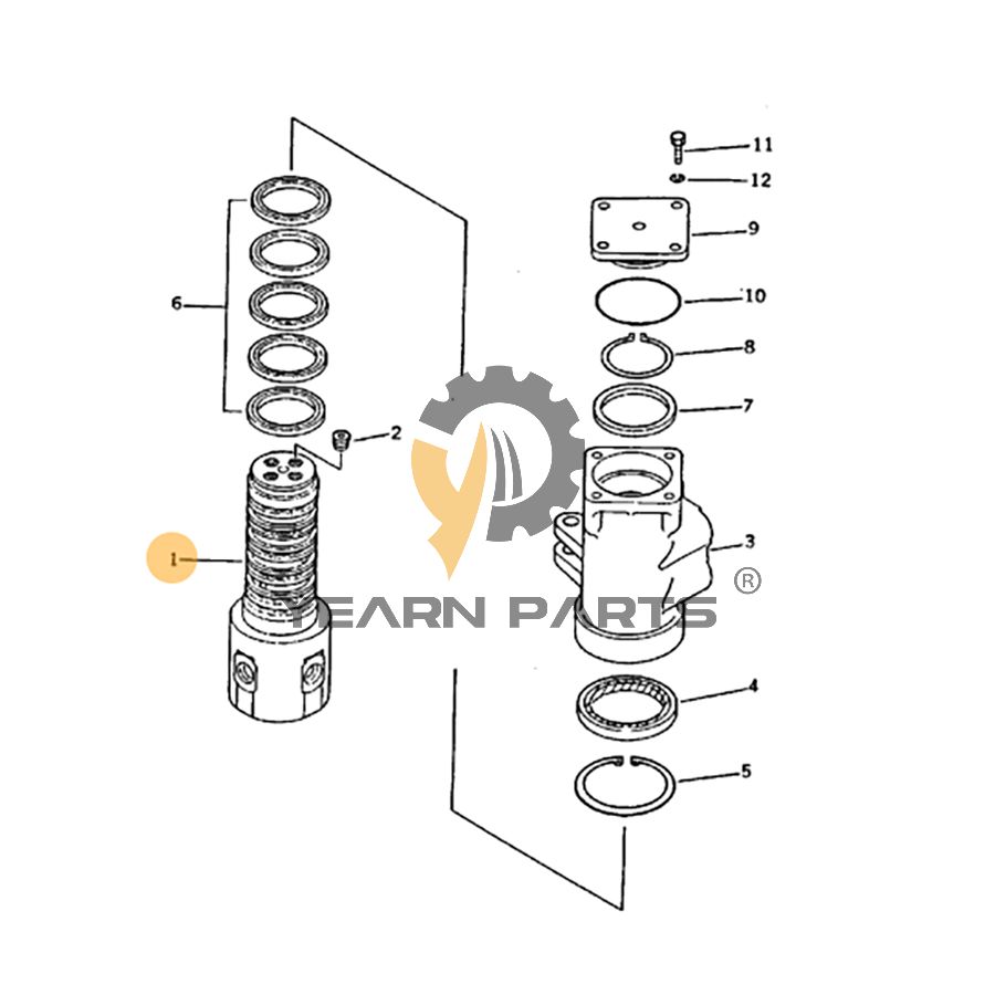 Swivel Joint Connector Assy 6640271 for Bobcat Excavator 130