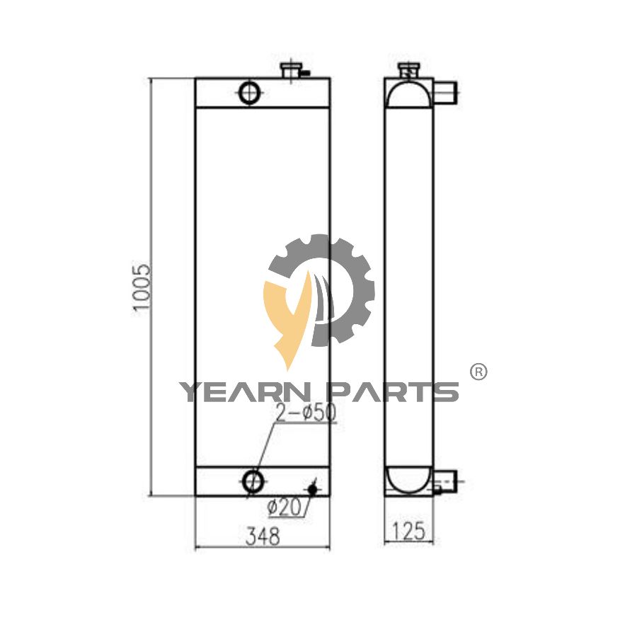 water-tank-radiator-ass-y-for-sany-excavator-sy195c-9