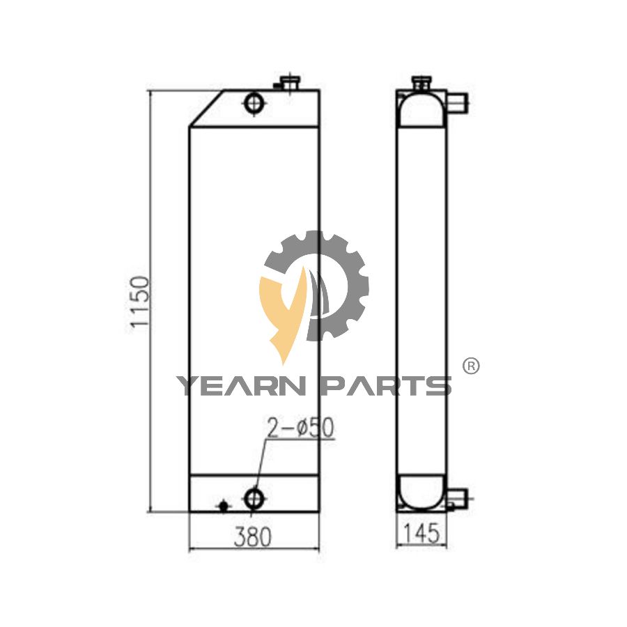 water-tank-radiator-ass-y-for-sany-excavator-sy285c-9-sy365h-8