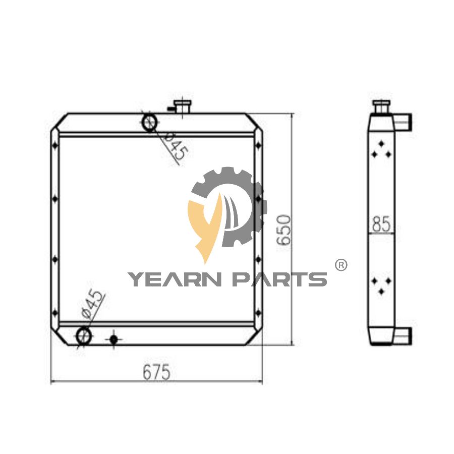 water-tank-radiator-ass-y-for-yuchai-excavator-yc60-7