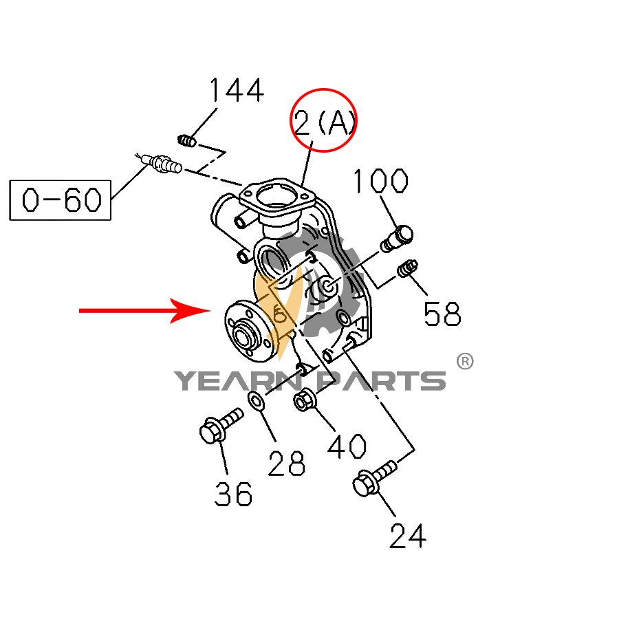 Water Pump 8971828531 for Hitachi EG30 EX40U EX50U EX50UNA EX55UR-3 Excavator
