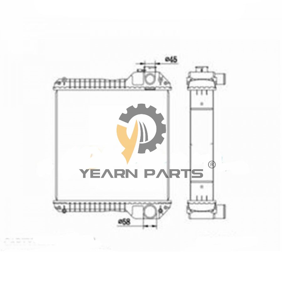 Water Tank Radiator 12814077 for JCB Excavator 4CX444 SUPER 3CXS-PC 4CN444 SUPER 4CXSM444 4CX444 4C 4CN-4WS PC 4CX-PC 3CX 2153CX 15