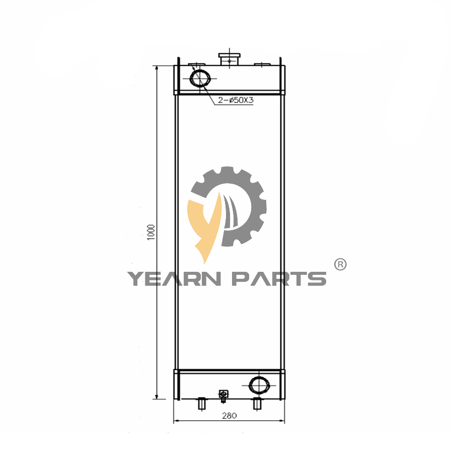 Water Tank Radiator ASS'Y 21K-03-71115 for Komatsu Excavator PC160LC-7