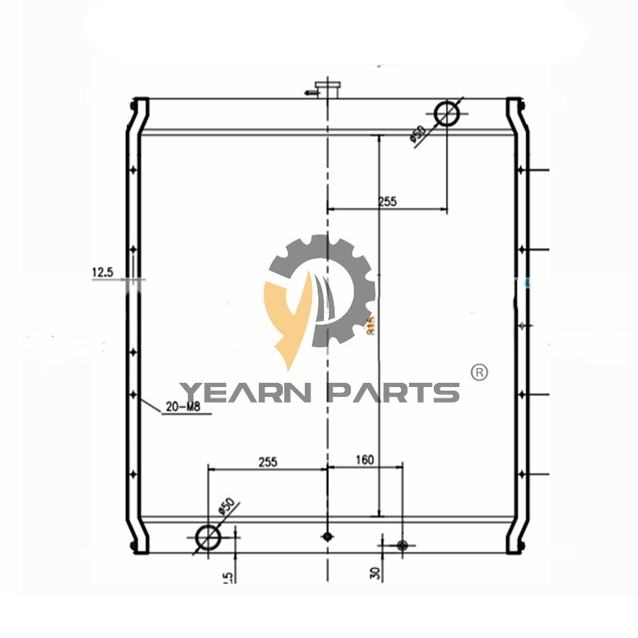 Water Tank Radiator ASS'Y 21P-03-K2111 for Komatsu Excavator PC150-6K PC150LC-6K PC160-6K PC180LC-6K PC180NLC-6K PW150ES-6K PW170ES-6K