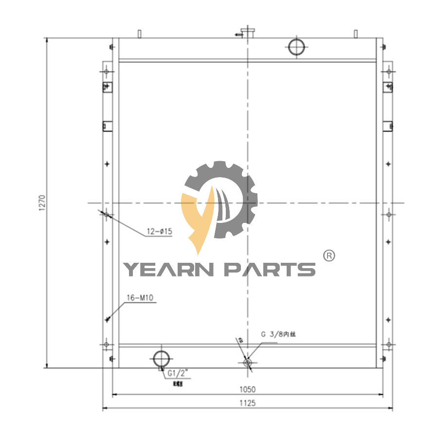 Water Tank Radiator Core 202-00077B 440211-00867 for Doosan Daewoo Excavator SOLAR 340LC-V