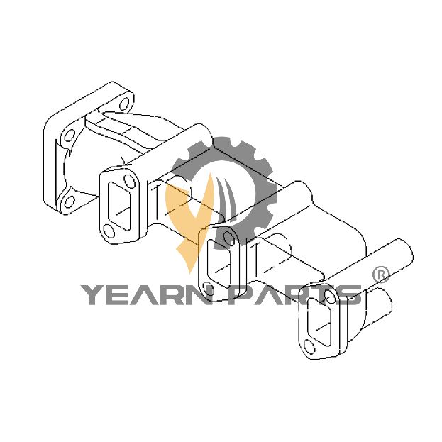 Exhaust Manifold XJAU-00717 for Hyundai Excavator R35Z-7 R35Z-7A R35Z-9