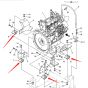 4pcs Engine Ruuber Mounting  PM02P01037P1 PM02P01038P1 for Case CX27B CX25 Excavator