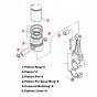 Cylinder Liner Kit Engine Four Matching for Case Excavator CX250C CX300C CX350C CX210C LC CX210C LR CX210C NLC CX235C SR Isuzu Engine AQ-4HK1XASS01