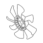 Fan Cooling Blade Spider 8971616001 for Hitachi Excavator EX100WD-3C EX120SS-5 EX135UR-5 EX135US-5 EX135USR EX135USRK EX140US-5 EX150LC-5