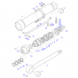 Positing Cylinder Seal Kit 4649053 for Hitachi Excavator ZX120-3 ZX130-3 ZX135US-3 ZX160LC-3 Rod 95 mm Bore 140 mm