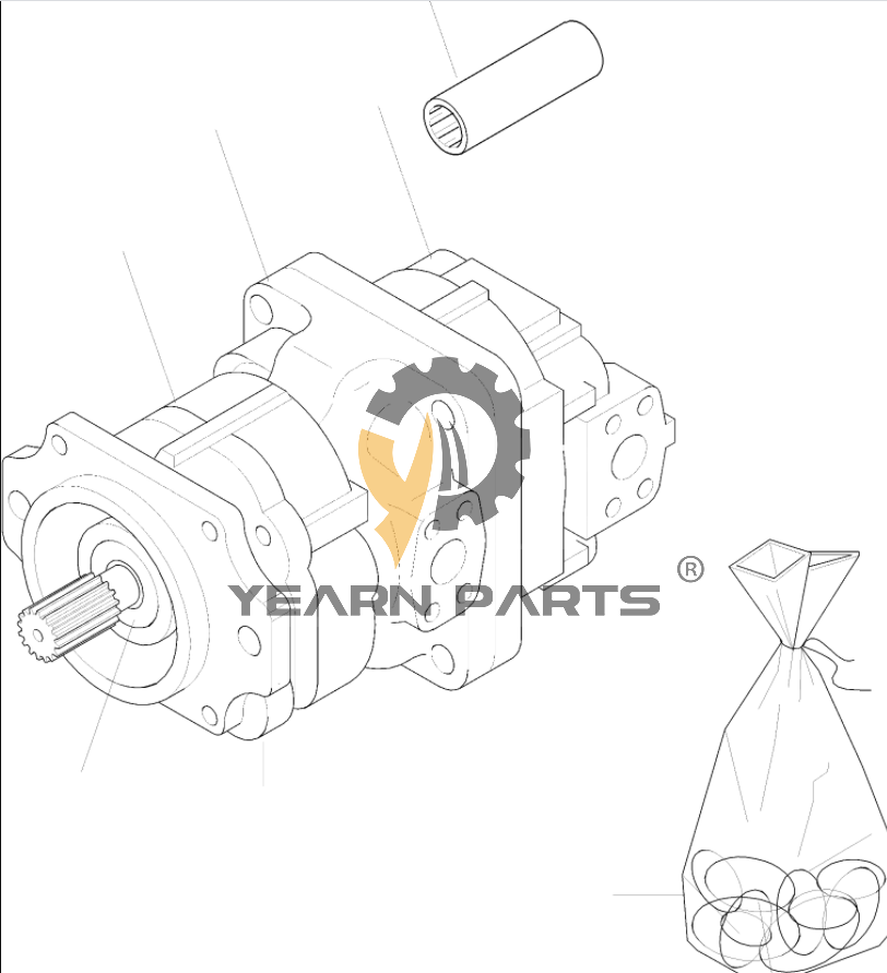 Hydraulic Pump 421-62-H4140 42162H4140 for Komatsu Wheel Loader WA-470-3H WA470-3H