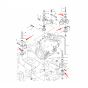 8 PCS Engine Mounting Rubber Cushion PW01P01001D3 PW01P01001D4 for Case Excavator CX47