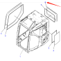 Backlight Rear Glass 22B-54-28271 for Komatsu Excavator PC138US-8 PC138US-10 PC138US-11 PC228US-8