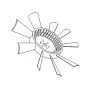 Cooling Fan 11QA-00040 for Hyundai Excavator R300LC-9A R320LC-9 R380LC-9 R380LC-9DM R380LC-9MH R430LC-9