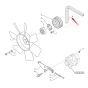 Cooling Fan Belt VI8980892230 for Kobelco Excavator 75SR ACERA Isuzu Engine AP-4LE2XASS01