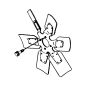 CoolinG Fan Blade 65.06601-5030 for Doosan Daewoo SOLAR 70-III Excavator