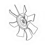 Cooling Fan Blade KBT1749074110 for Hitachi ZX40 ZX50 ZX55UR-2 ZX55UR-2D ZX55UR-3 ZX55UR-3D Excavator