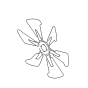 Cooling Fan Spider 1136603510 for Hitachi Excavator LX130-7 LX160-7