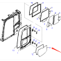 Door Lower Glass 20Y-53-11451 for Komatsu Excavator PC200-8 PC220-8 PC270-8 PC300-8 PC350-8 PC400-8 PC450-8 PC550LC-8