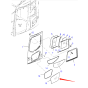Door Lower Glass 22B-54-27151 for Komatsu Excavator PC138US-10 PC138US-8 PC138USLC-8 PC228US-8 PC228USLC-8