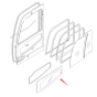 Door Lower Glass 71Q6-02030 for Hyundai Excavator R260LC-9S R290LC-9 R300LC-9S R320LC-9 R380LC-9 R480LC-9 R480LC-9S R520LC-9 R520LC-9S