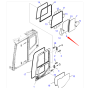 Door Upper Front Slider Glass 20Y-54-52850 for Komatsu Excavator PC1250-7 PC130-7 PC200-7 PC220-7 PC270-7 PC300-7 PC360-7 PC400-7 PC450-7 PC600-7 PC600-8