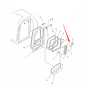 Door Upper Rear Slider Glass 20Y-54-35821 for Komatsu Excavator PC1250-7 PC130-7 PC200-7 PC220-7 PC270-7 PC300-7 PC360-7 PC400-7 PC450-7