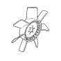 Fan Cooling Blade Spider 169-7787 1697787 for Caterpillar Excavator CAT 313B 313B CR