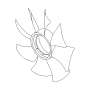 Fan Cooling Blade Spider 8980636760 for John Deere Excavator 75D 80D