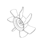 Fan Cooling Blade YN75S00007P1 for New Holland Excavator E175B E215B