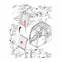 Front Upper Glass K1033880 for Doosan Daewoo Excavator DX340LCA DX350LC DX380LC DX420LC DX420LCA DX480LC TXC225LC-2