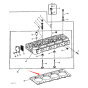 Head Gasket R62409 RE51641 for John Deere 844 990