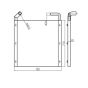 Hydraulic Oil Cooler 4365742 for Hitachi Excavator EX100-5 EX100M-5 EX120-5 EX130H-5