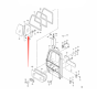Rear Upper Door Slider Glass 4602565 4448309 for Hitachi Excavator IZX200 ZX110 ZX120 ZX160 ZX160W ZX200 ZX225USR ZX230 ZX240-3G