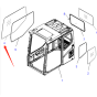 Righthand Glass 20Y-54-51842 for Komatsu Excavator PC1250-7 PC130-7 PC200-7 PC220-7 PC270-7 PC300-7 PC360-7 PC400-7 PC450-7 PC600-7 PC600-8
