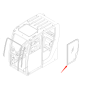 Side Behind Door Glass 75Q4-02721 for Hyundai Excavator R145CR-9 R235LCR-9 R235LCR-9A