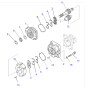 Triple Hydraulic Pilot Gear Pump 705-56-34710 7055634710 for Komatsu Wheel Loader WA500-6 WA500-6R