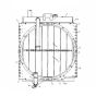 Water Tank Radiator 7C-6186 for Caterpillar Tractor Cat D7H D7H LGP SERIES II