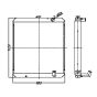 Water Tank Radiator ASS'Y 11NA-43030 11NA-43031 11NA-43540 for Hyundai Excavator R360LC-7A