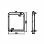 Noyau de radiateur de réservoir d'eau VOE14522957 pour pelle Volvo EC55B