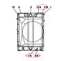Water Tank Radiator LN002380 for Case CX75SR Excavator