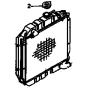 Water Tank Radiator with Bend Inlet 20N-03-71110 for Komatsu PC15-3 PC10-7 PC20-7 Excavator