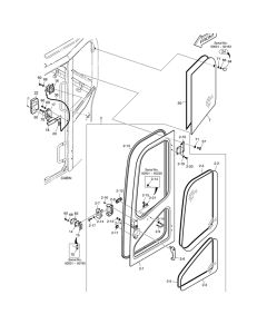 Door ASSY K1033220C K1029374E for Doosan DX60R DX80R