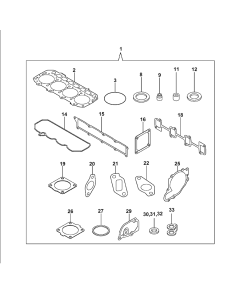 Engine Gasket Kit 729927-92660 72992792660 for Hitachi Excavator ZX60USB-3F ZX65USB-3F