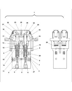 Foot Penda Valve 7008191 7365242 for Bobcat Excavator E60